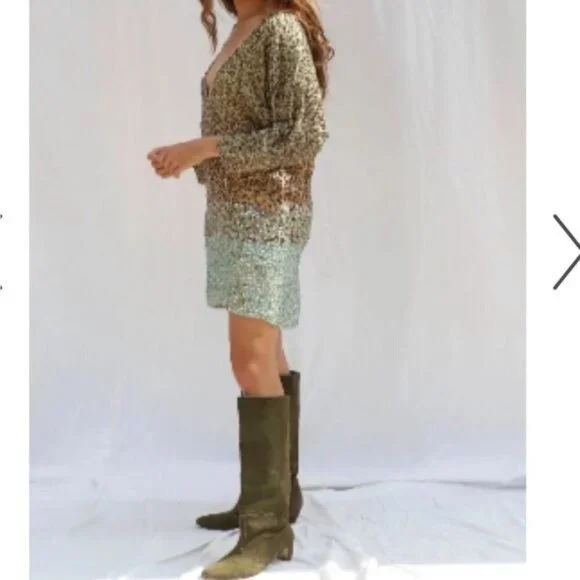 Jen’s Pirate X Booty Free People Sequin Dress Blogger Favorite Small Ombre Shine